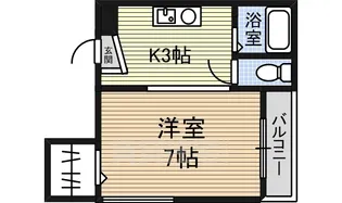 ドルフ亀島3【1階】の間取り