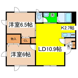 メゾンセレストII【2階】の間取り