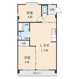 コーポいのくて【1階】の間取り