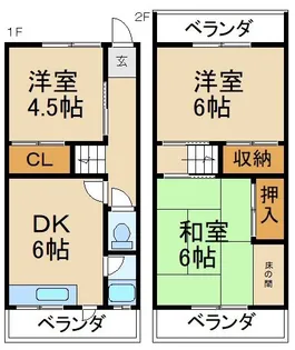 大阪府枚方市岡東町【一戸建】の間取り