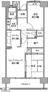 埼玉県新座市新堀3【マンション】の間取り