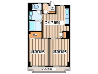 サンビ-チ美松【1階】の間取り
