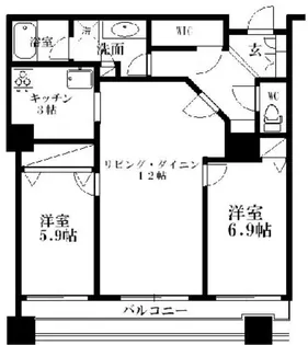 ディーグラフォート浜松 ディーズタワー【18階】の間取り