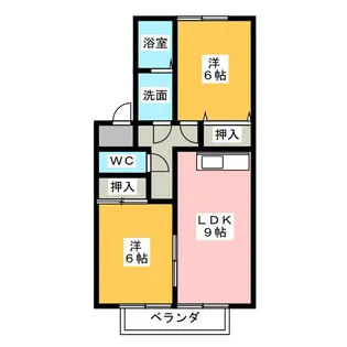 ウィング青山II【1階】の間取り
