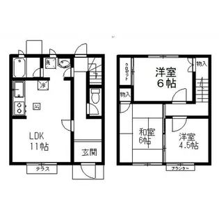 神奈川県中郡大磯町生沢【一戸建】の間取り