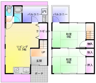 大阪府八尾市高安町北5【一戸建】の間取り