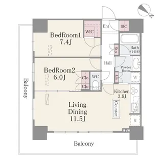 東京都江東区豊洲5【マンション】の間取り