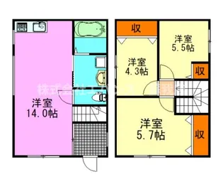 千葉県千葉市中央区宮崎町【一戸建】の間取り