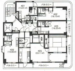 ニチエーイン川崎25【4階】の間取り