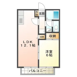 メルベーユ新栄【2階】の間取り