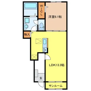 岐阜県岐阜市南鶉1【アパート】の間取り