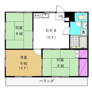 埼玉県所沢市北中2【アパート】の間取り