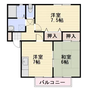 長野県長野市大字高田【アパート】の間取り