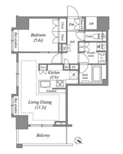 ザ・レジデンス赤坂檜町【12階】の間取り