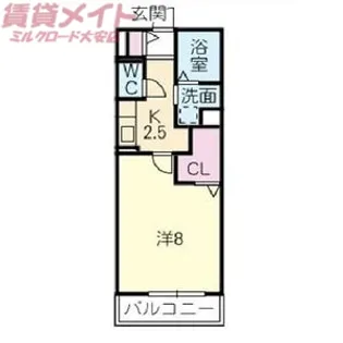 ガノスB棟【2階】の間取り
