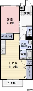 クレアいもじや【1階】の間取り