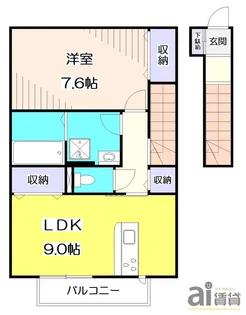 埼玉県所沢市東所沢3【アパート】の間取り