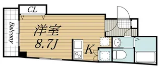 千葉県千葉市中央区長洲2【マンション】の間取り