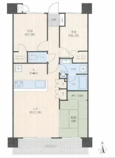 マクシスタワーズアーバンデュオ【18階】の間取り