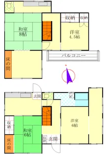 神奈川県横須賀市追浜本町1【一戸建】の間取り