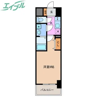 S-RESIDENCE四日市市堀木amante(アマンテ)【6階】の間取り