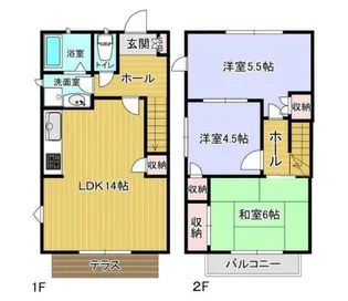 石橋ホームタウンの間取り