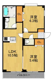神奈川県川崎市中原区今井上町【マンション】の間取り