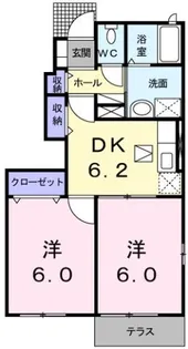 サンシャインオールウェイズA【1階】の間取り