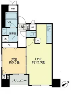 クロスレジデンス蒲田【12階】の間取り