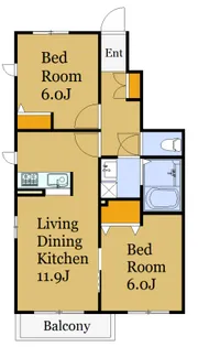 フローラ・ユーワ【1階】の間取り