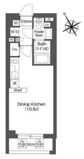 東京都目黒区上目黒5【マンション】の間取り