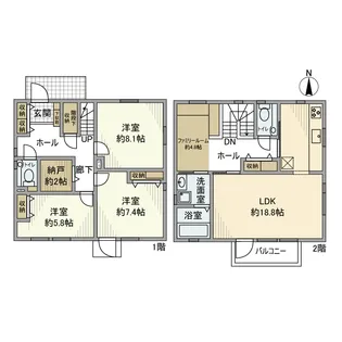 神奈川県相模原市南区上鶴間本町7【一戸建】の間取り