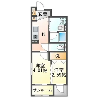 クレアール【1階】の間取り
