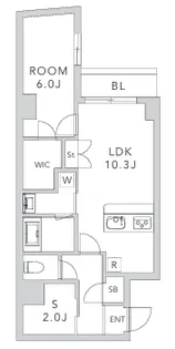 クレアーレ上目黒諏訪山【1階】の間取り