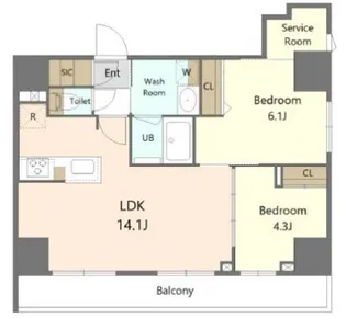Alivis東京尾久 Alivis東京尾久【6階】の間取り