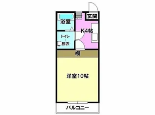 フラットエスB【1階】の間取り