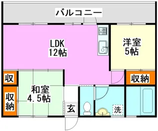 レジデンス楽市【3階】の間取り