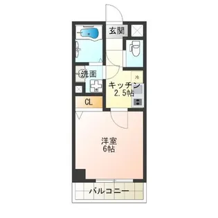 グランエクラ天下茶屋【5階】の間取り