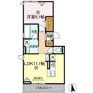グリーンガーデン【1階】の間取り