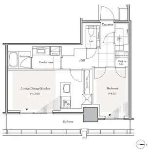 リビオレジデンス西麻布【15階】の間取り