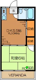 海野ハイツ【2階】の間取り