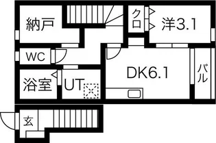 ポルトボヌール【2階】の間取り