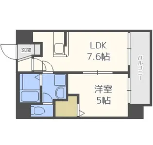 TLRレジデンス難波東【8階】の間取り