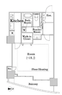 河田町ガーデンクラブフロア【36階】の間取り