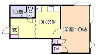 サンハイツ坂口【2階】の間取り