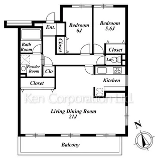 駒場レジデンス【3階】の間取り