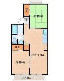 PARCROSETTE(伊在)1番館【2階】の間取り