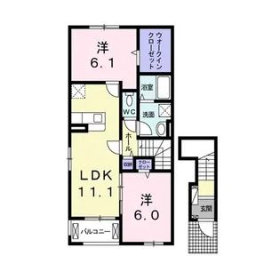 クラシオンB【2階】の間取り
