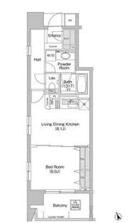 コンフォリア神田神保町【12階】の間取り