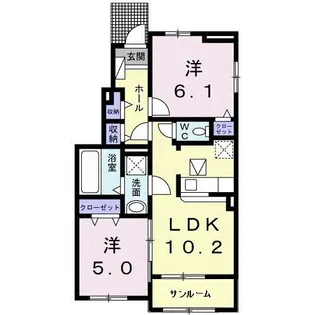 エタニティー ラック【1階】の間取り